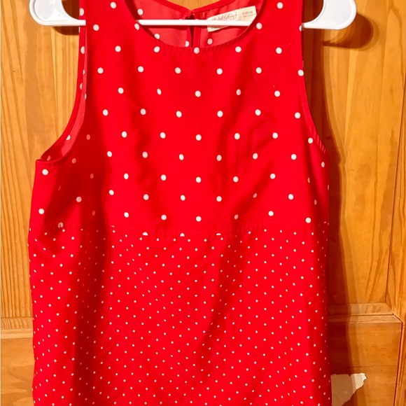 Faded Glory Tops - TRASH - Faded Glory Red Polka Dot Sleeveless Top